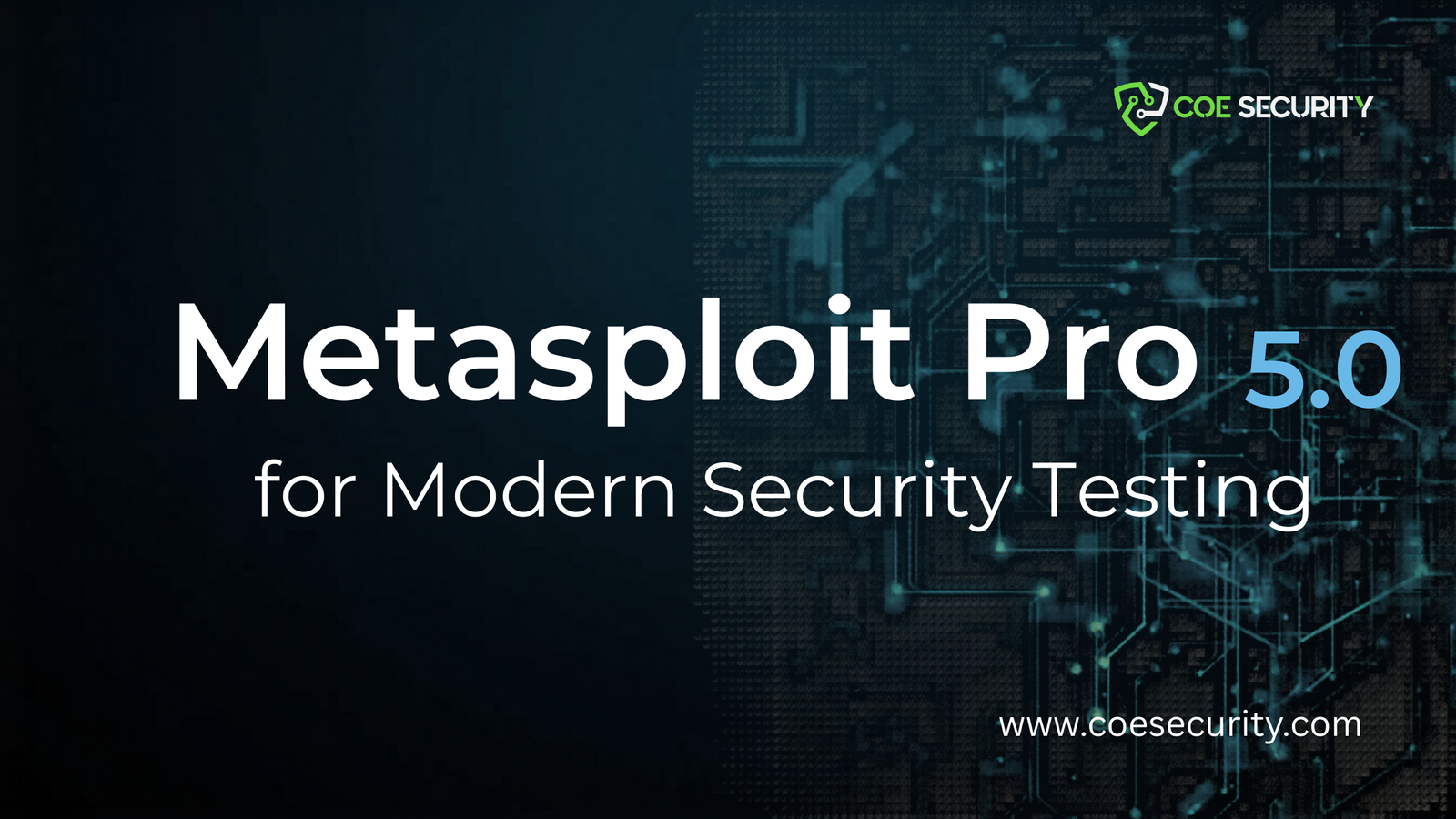Metasploit Pro Banner with Hexagonal Shapes