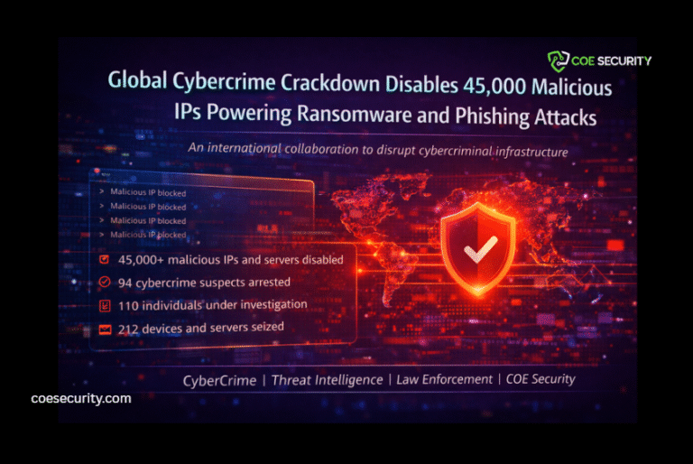 Global Cybercrime Crackdown Disables 45,000 Malicious IPs Powering Ransomware and Phishing Attacks
