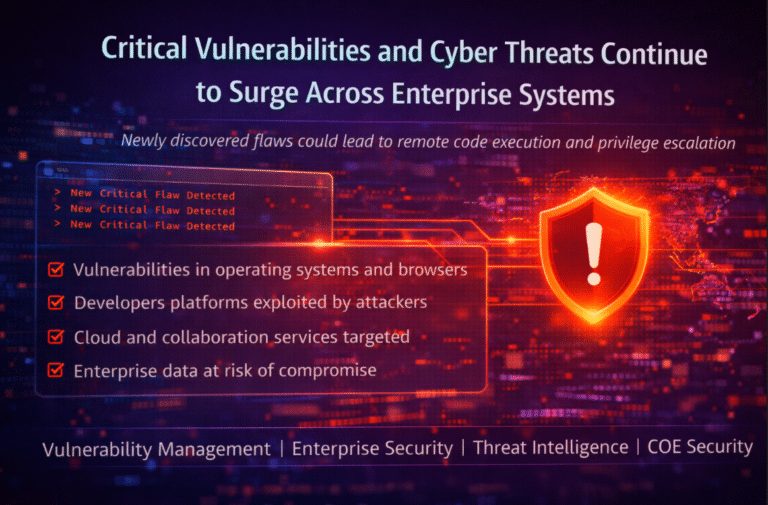 Critical Vulnerabilities and Cyber Threats Continue to Surge Across Enterprise Systems
