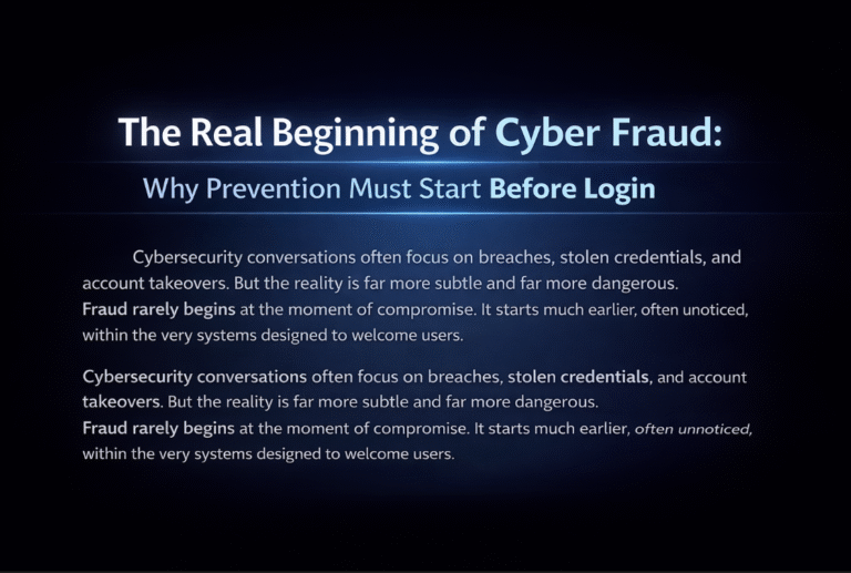 The Real Beginning of Cyber Fraud: Why Prevention Must Start Before Login