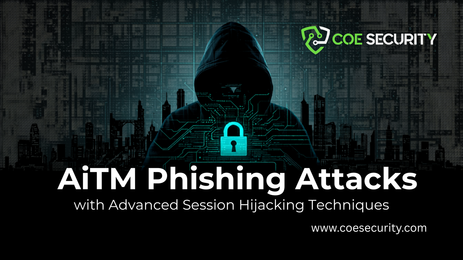 Dark Cybersecurity YouTube Banner with Hacker