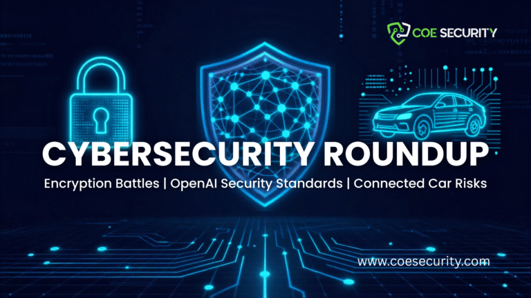 Cybersecurity Roundup: Encryption Battles, Open AI Security Standards, and Connected Car Risks