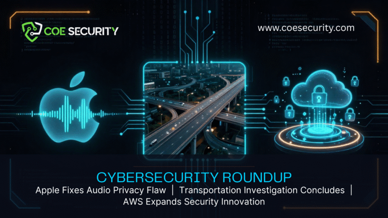 Cybersecurity Roundup: Apple Fixes Audio Privacy Flaw, Transportation Investigation Concludes, and AWS Expands Security Innovation