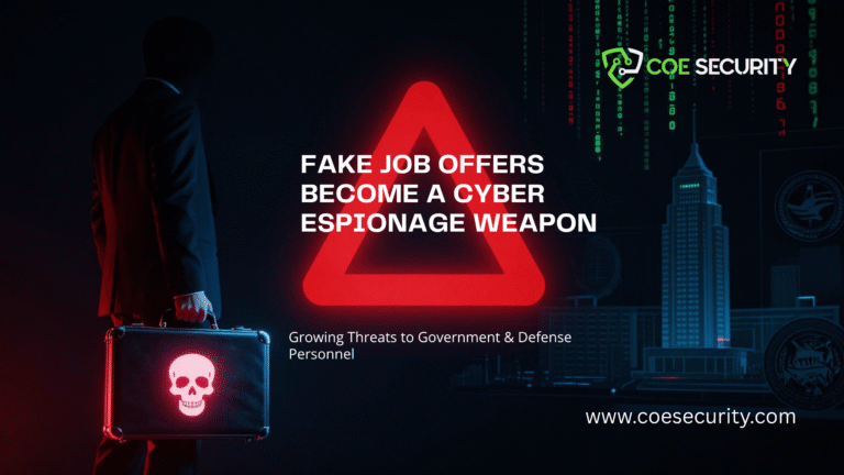 Fake Job Offers Become a Cyber Espionage Weapon: Growing Threats to Government and Defense Personnel