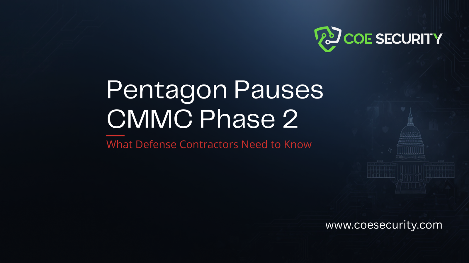 YouTube Banner CMMC Phase 2 Overview 1
