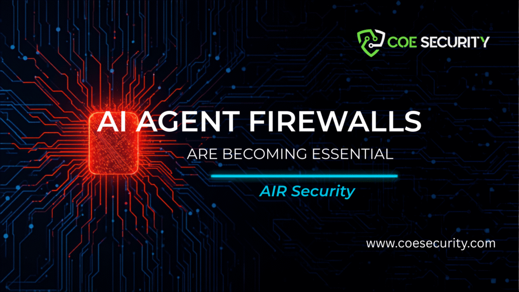 AI Agent Firewall Digital Banner with Circuitry