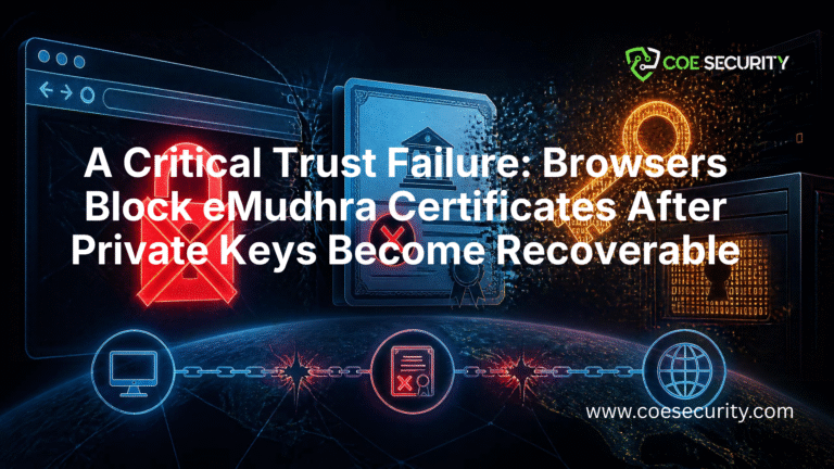 A Critical Trust Failure: Browsers Block eMudhra Certificates After Private Keys Become Recoverable